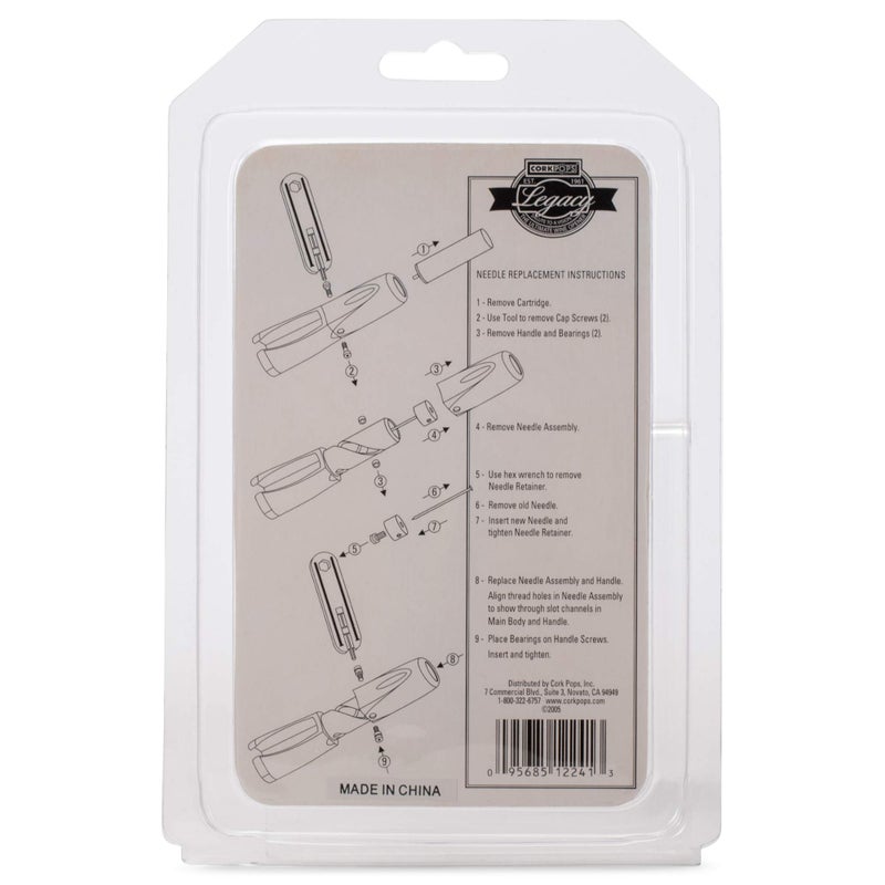 Cork Pops Legacy Wine Bottle Opener 2 Needle Replacement Tool Kit - Image 2